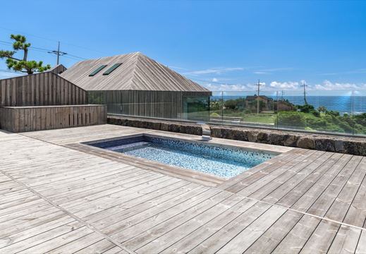 The Wind Hill Jeju Island Lunawood grey decking